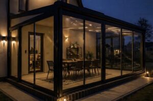 Emirdağ sürgülü camlı kış bahçesi veranda sistemi