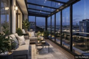 Çorlu kış bahçesi cam tavanlı modern teras kış bahçesi uygulaması