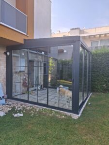 köşe cam kış bahçesi su yalıtımı sistemi