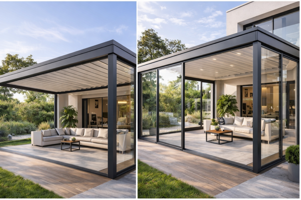 pergola ve kış bahçesi karşılaştırması modern sistemler