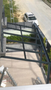 kış bahçesi alüminyum iskelet kurulum aşaması