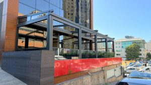 led aydınlatmalı açılır kapanır pergola sistemi