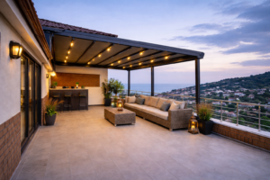 izmir konak pergola kış bahçesi teras kapama modern sistem