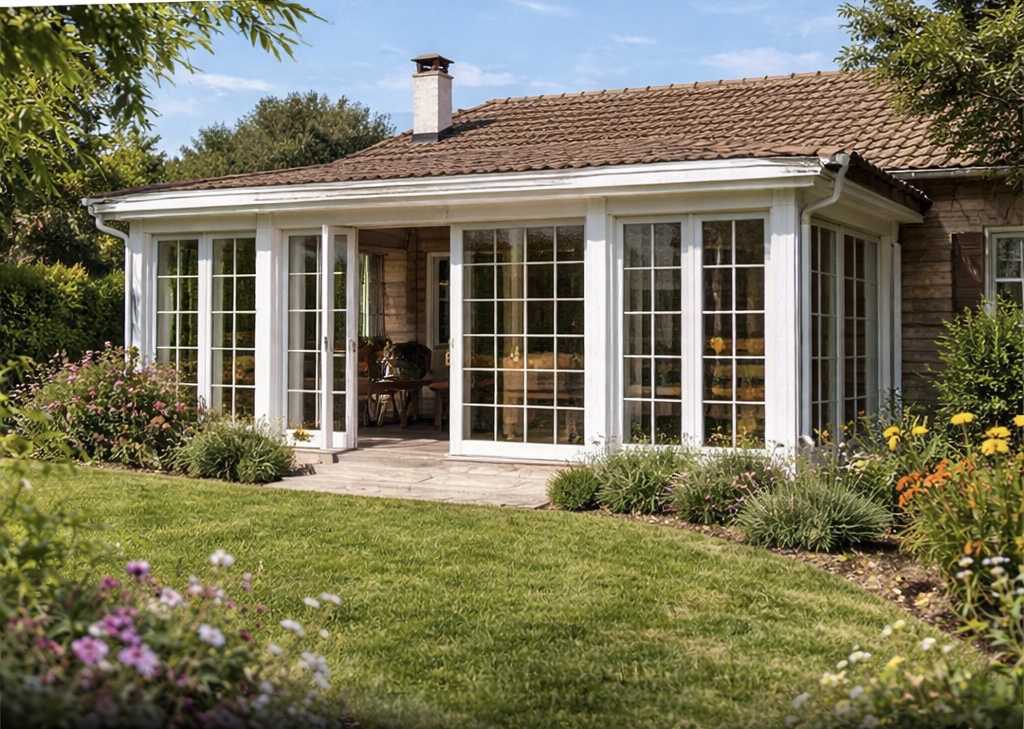 Çatalca kış bahçesi ahşap cam veranda kapama sistemi müstakil ev kış bahçesi modeli