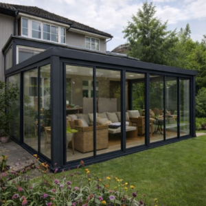 Çorlu kış bahçesi modern cam sistemli villa kış bahçesi uygulaması