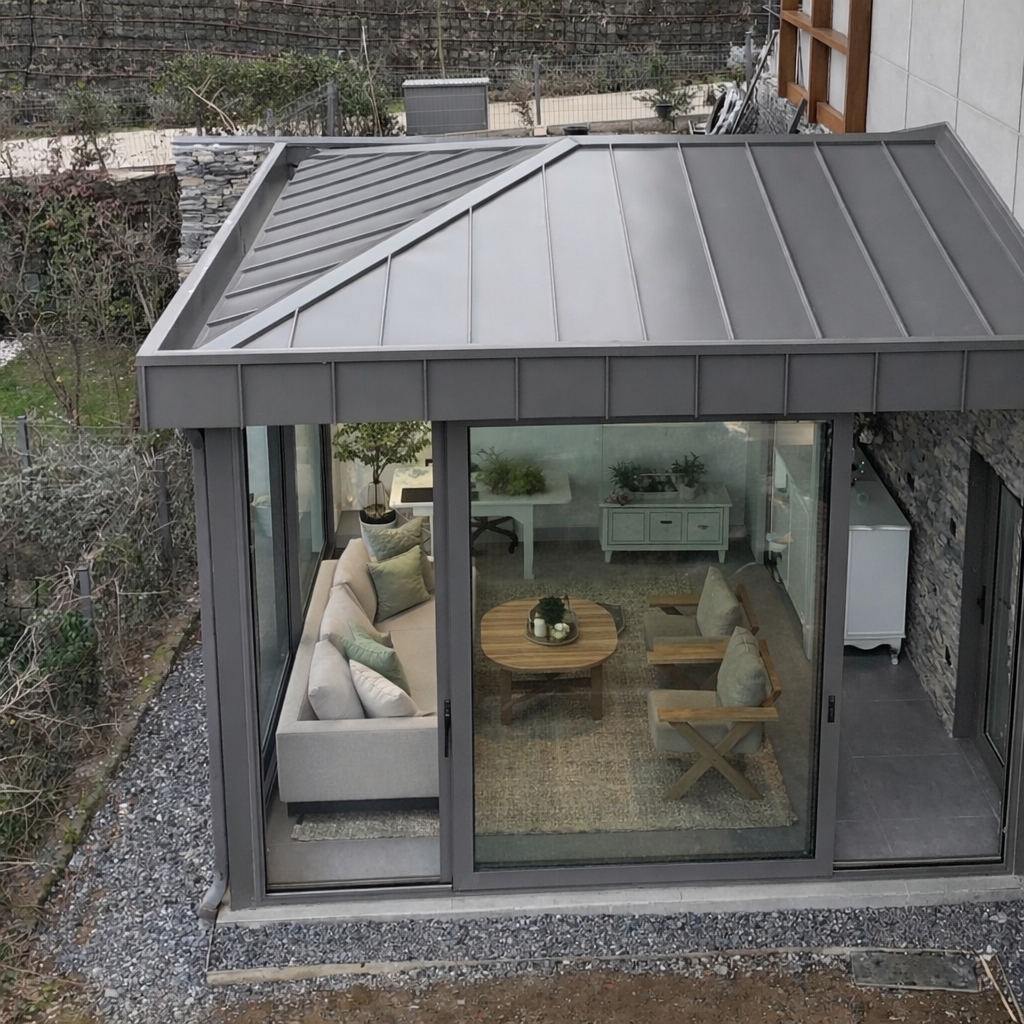 Düşler Vadisi Riva kenet çatı kış bahçesi modern cam kış bahçesi