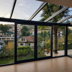 Tekirdağ kış bahçesi sistemleri cam cepheli modern iç mekan uygulaması