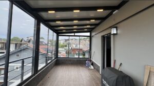 sandviç panel teras kapama kapalı balkon alüminyum cam sistem