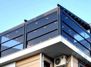 Teras kış bahçesi cam kapatma sistemi modern alüminyum profil tasarım