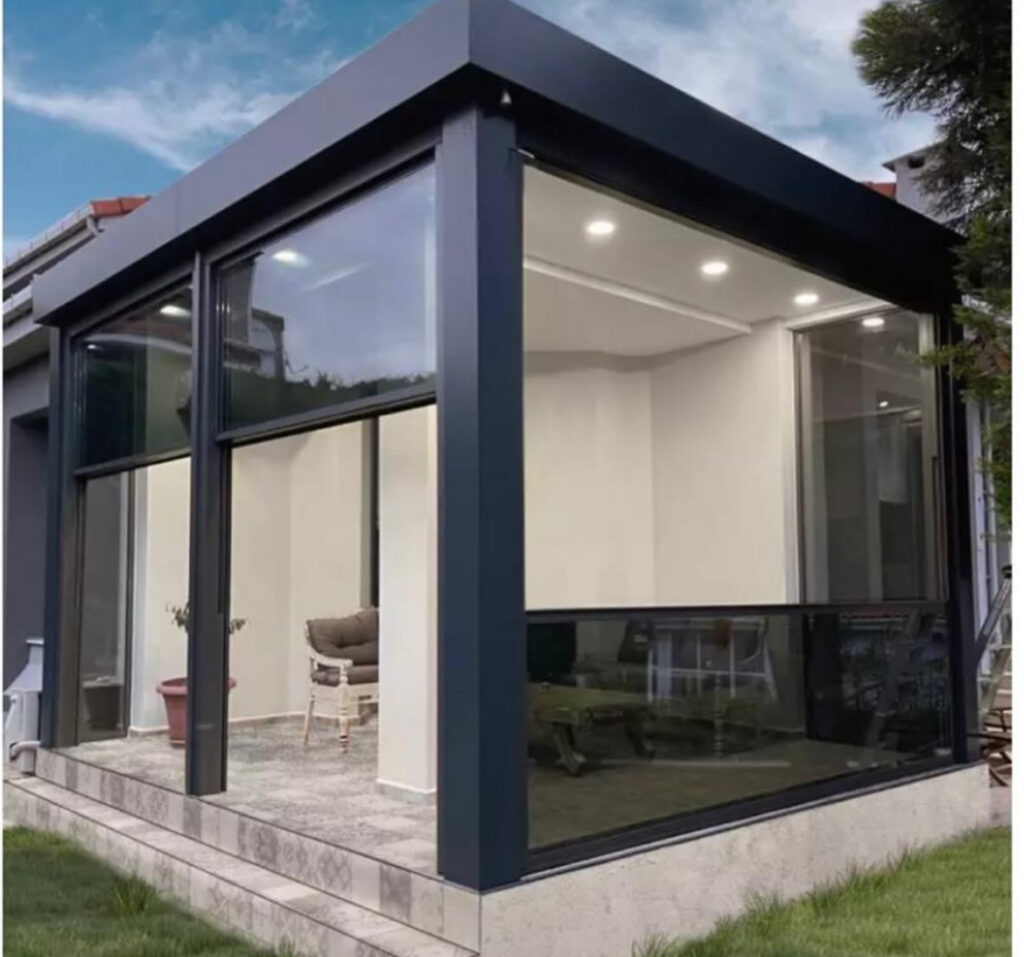 alüminyum profil kış bahçesi sistemi modern kapalı teras