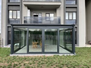 Edirne Keşan kış bahçesi projesi modern cam sistem uygulaması