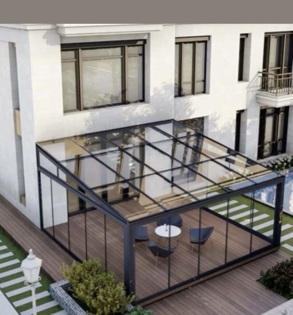 teras kapama kış bahçesi cam tavanlı modern kış bahçesi sistemi