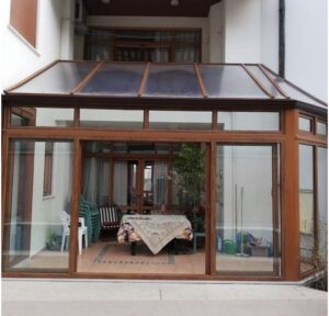 ahşap polikarbon kış bahçesi çatı sistemi