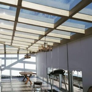 Çatalca cam kış bahçesi modern teras cam kapama sistemi geniş alan uygulaması