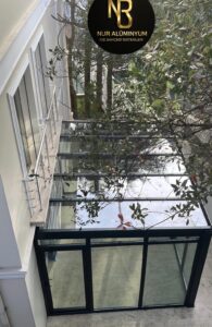 Samsun kış bahçesi cam tavanlı modern sistem uygulaması