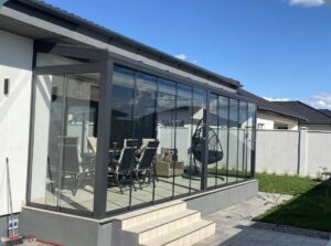Gemlik sürgülü cam kış bahçesi şeffaf modern kış bahçesi sistemi