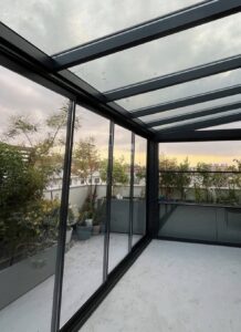 Mustafakemalpaşa cam kış bahçesi şeffaf modern kış bahçesi cam tavan sistemi