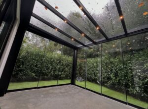 Dinar kış bahçesi cam tavanlı modern sürgülü sistem