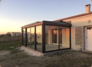 Sarıçam kış bahçesi villa cam kapama sistemi