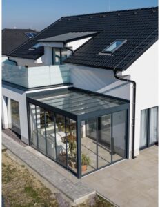 Bolvadin kış bahçesi modern cam sistem uygulaması