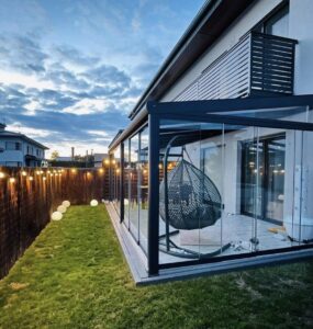 Çobanlar kış bahçesi cam sistem modern uygulama