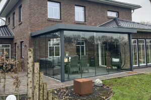 Dazkırı kış bahçesi cam kaplama modern veranda sistemi