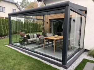 Dinar kış bahçesi cam sistem veranda kapatma uygulaması