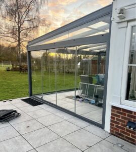 Kızılören kış bahçesi cam sistem kapalı teras modeli