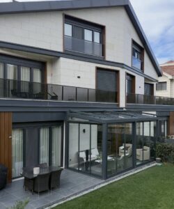 Çamlıdere modern cam kış bahçesi sistemi