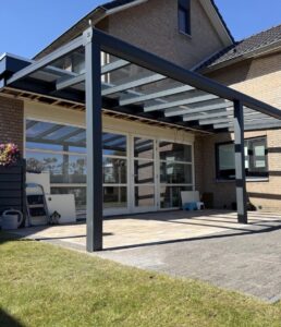 Kepez pergola kış bahçesi sistemi açık alan kapama çözümü