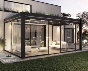 Alanya modern kış bahçesi sistemi cam veranda ve pergola uygulaması