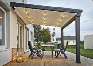 Açılır kapanır pergola teras uygulaması