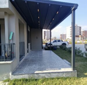 Yaptığımız özel tasarım modern pergola uygulaması