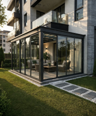 Niksar kış bahçesi modern cam sistem villa ve apartman tipi Nur Kış Bahçesi uygulaması