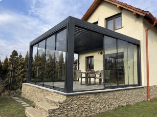 Samsat kış bahçesi modern cam sistemli veranda kapama