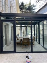 izmit kış bahçesi modeli köşe cam sistem modern villa kış bahçesi