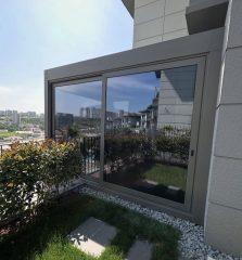 Malkara kış bahçesi cam kapama modern teras uygulaması