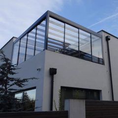 İzmir kış bahçesi modern cam teras sistemi Nur Kış Bahçesi villa projesi