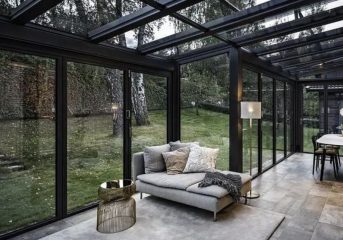 Karşıyaka modern cam kış bahçesi villa projesi