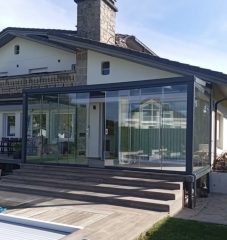 Osmangazi kış bahçesi cam sistemleri modern teras kapama uygulaması