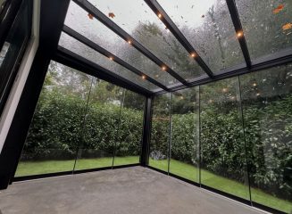 Dinar kış bahçesi cam tavanlı modern sürgülü sistem