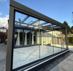 İscehisar kış bahçesi cam sistem modern kapalı teras