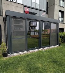 Taşlıçay sürgülü cam kış bahçesi modern kapalı veranda sistemi