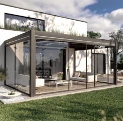 Alanya villa tipi kış bahçesi sistemi cam teras kapama uygulaması